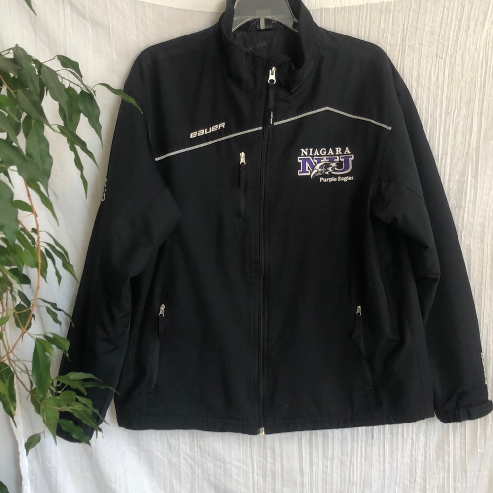 BAUER NIAGARA UNIVERSITY Purple Eagles 3 season zip up team jacket size …